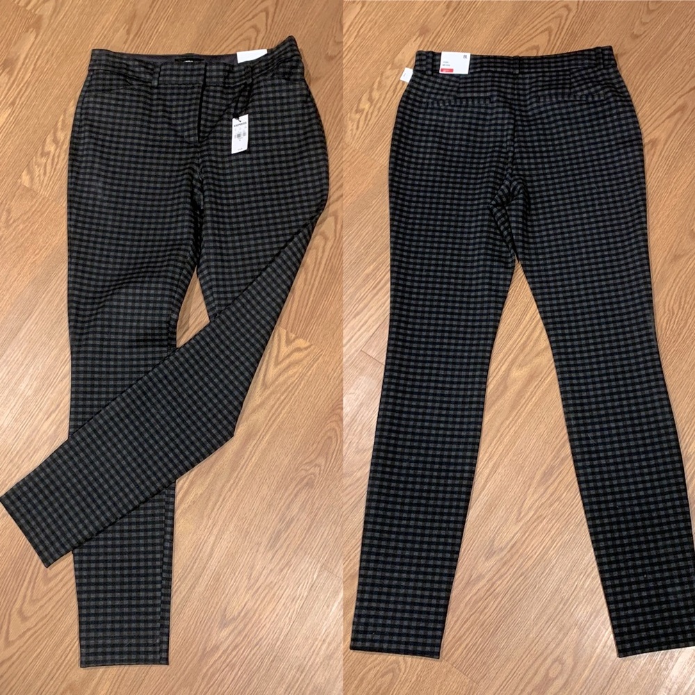 Express Straight leg plaid dress pants